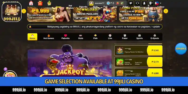 About 999Jili 2 Mga Laro na Available sa 99Jili Platform